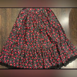 Vintage Gunne Sacks x Jessica McClintock Long Floral Skirt Size XS